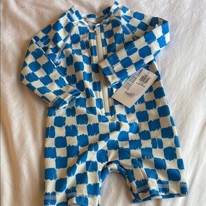 Blue and White Baby Swimsuit